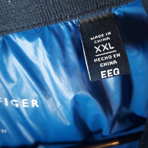 Tommy Hilfiger Lightweight “Warm Like Down” Puffer Jacket XXL – Blue Nylon - Picture 7 of 14
